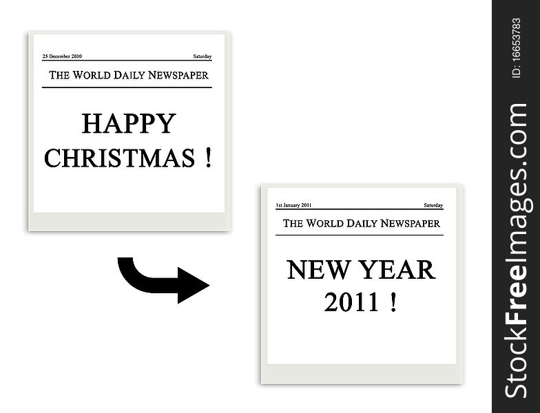 Images of newspaper on christsmas and new year. Images of newspaper on christsmas and new year