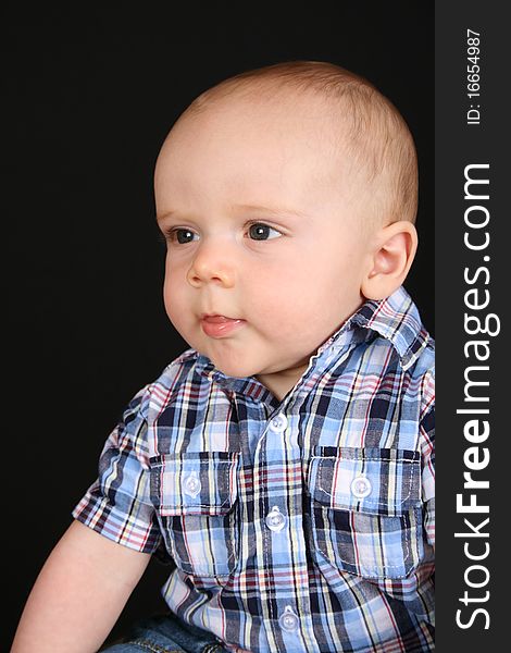 Portrait of a six month old baby boy. Portrait of a six month old baby boy