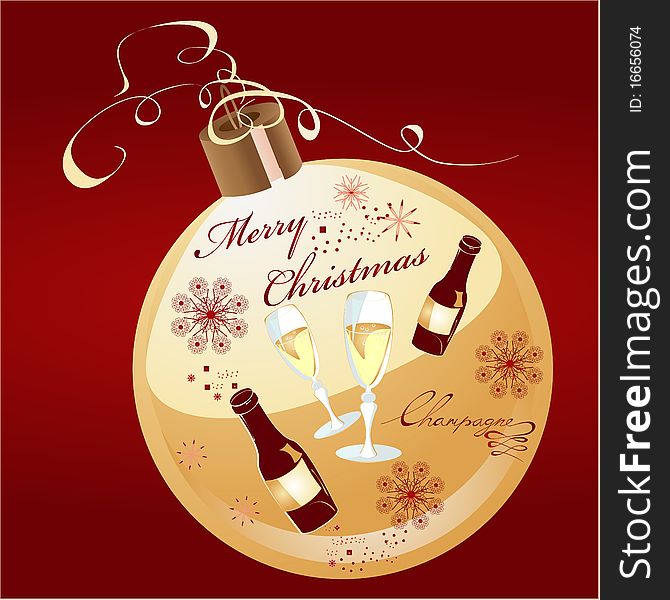 Merry Christmas. Universal template for greeting card, web page, background