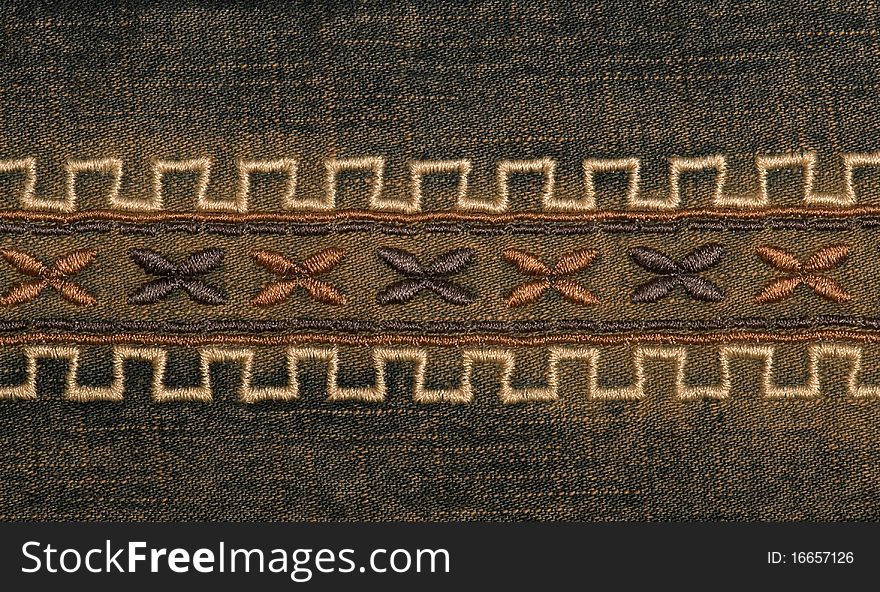 Dark denim texture with ornament