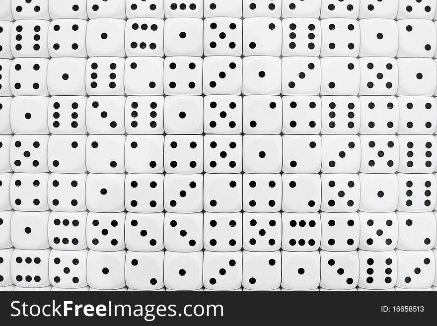 Domino set of many pieces on white background