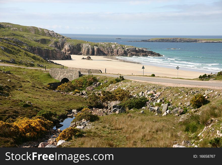 Seaside wirh a sandy beach in the Northern Scotland. Seaside wirh a sandy beach in the Northern Scotland