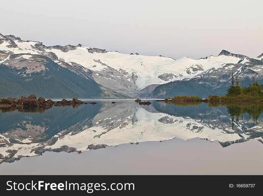 A minute after the sunset. Garibaldi lake. A minute after the sunset. Garibaldi lake.