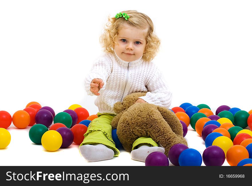 Portrait of cute little girl