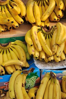 Banana Selling In Market Stock Photo Banana Selling In Market Stock Photo