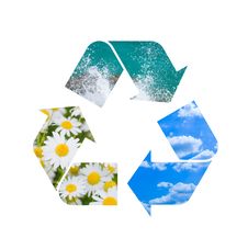 Conceptual Recycling Sign With Images Of Nature Royalty Free Stock Photography Conceptual Recycling Sign With Images Of Nature Royalty Free Stock Photography