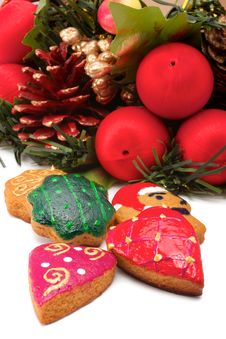 Christmas Wreath. Cookies Royalty Free Stock Photo Christmas Wreath. Cookies Royalty Free Stock Photo