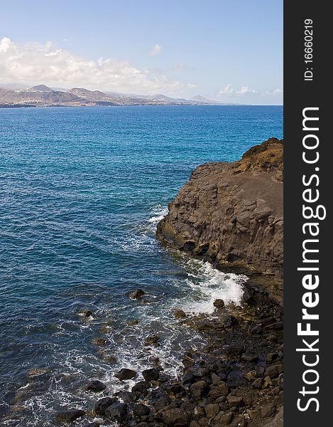 Gran Canaria sea and cliff