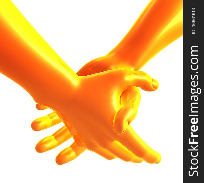 Holding hand 3d arms illustration