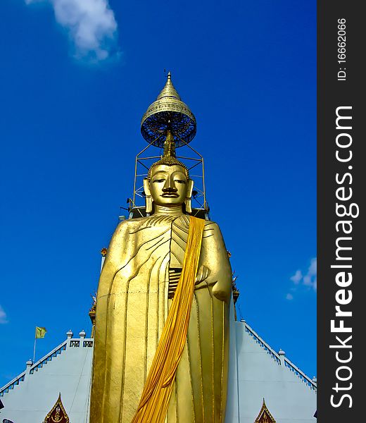 The buddha in temple bangkok thailand