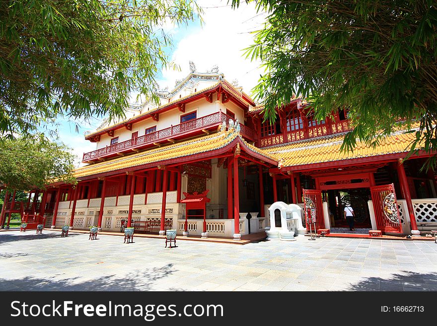 Chinese Temple at Bang Pa In Royal Palace