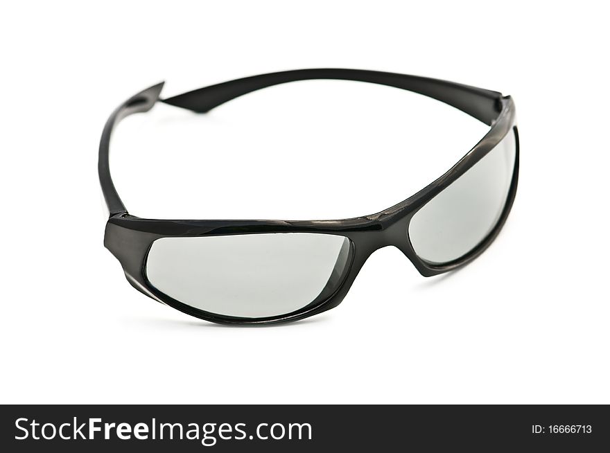 Black glasses isolated on white