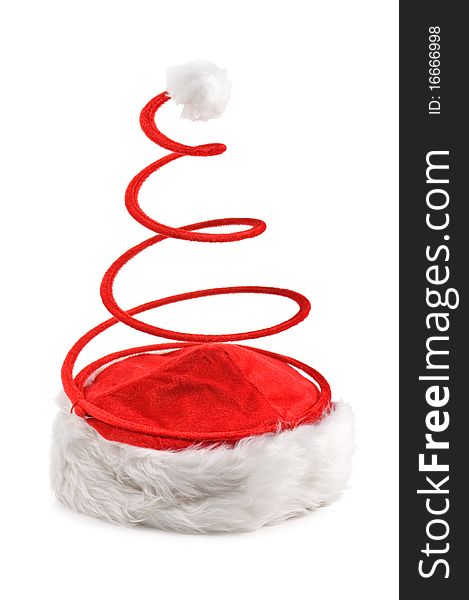 Santas hat isolated on white