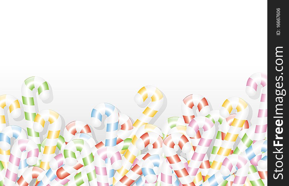 A multicolored Candy Canes Background