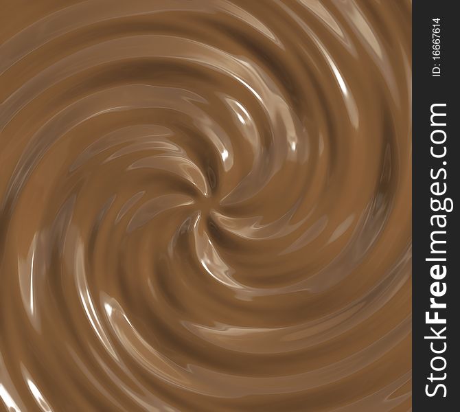 Smooth creamy chocolate swirl background