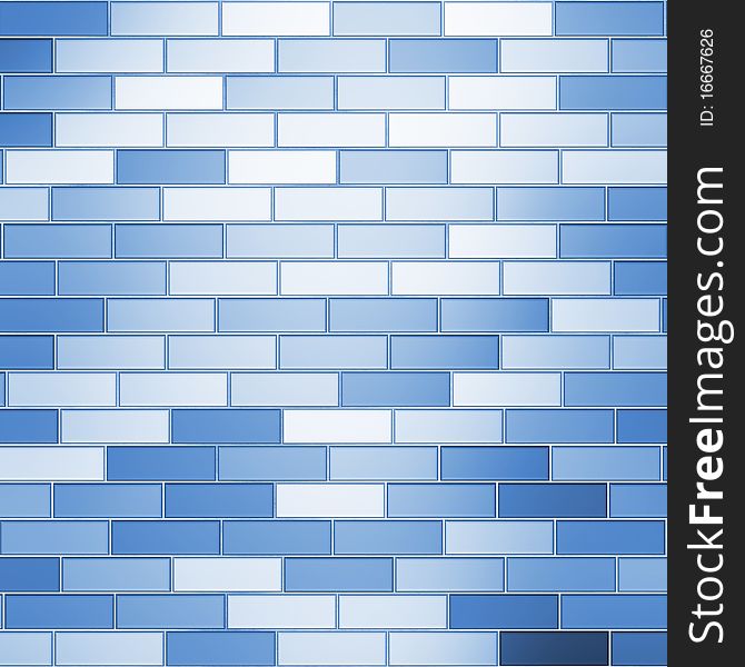 Blue brick wall pattern background. Blue brick wall pattern background