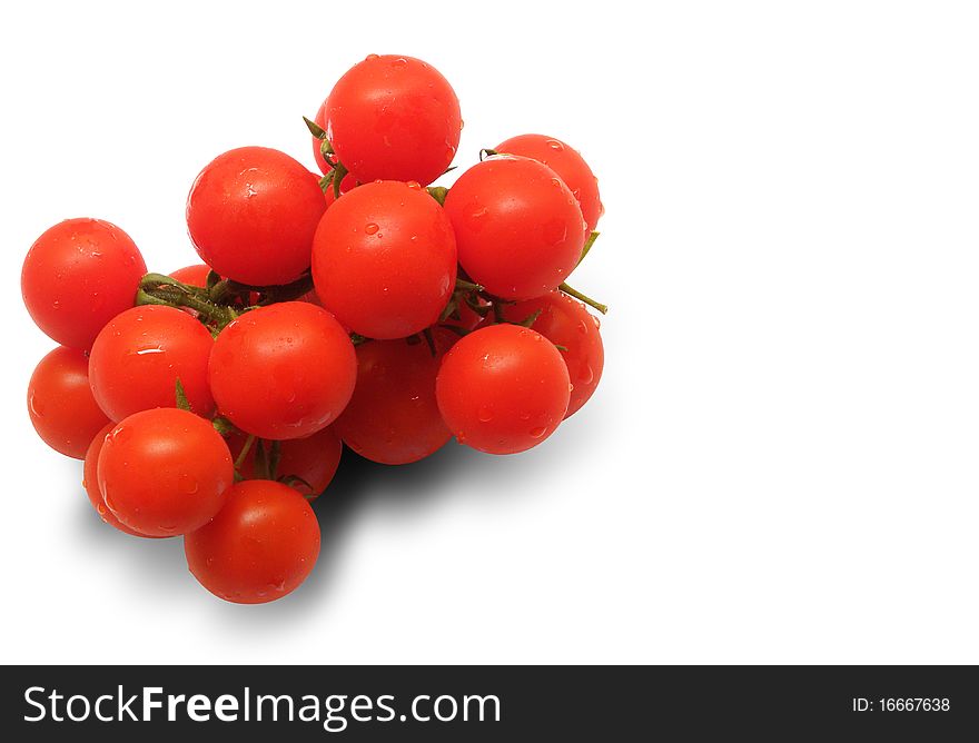 A Group of Little Red Tomatoes Background. A Group of Little Red Tomatoes Background