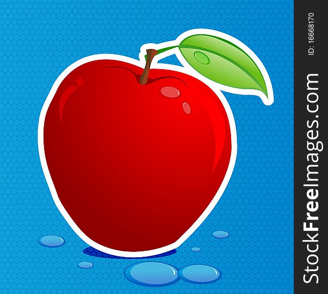 Illustration of fresh apple