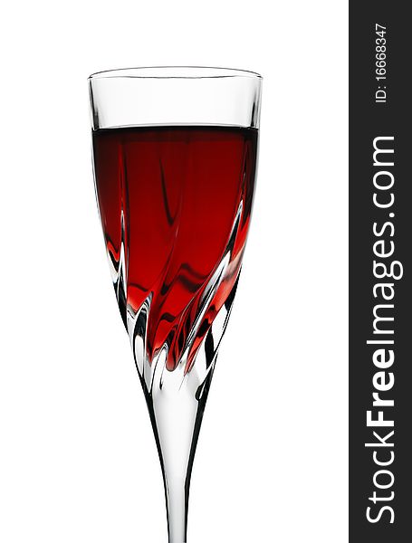 Glass of red wine. Isolated on white. Glass of red wine. Isolated on white.