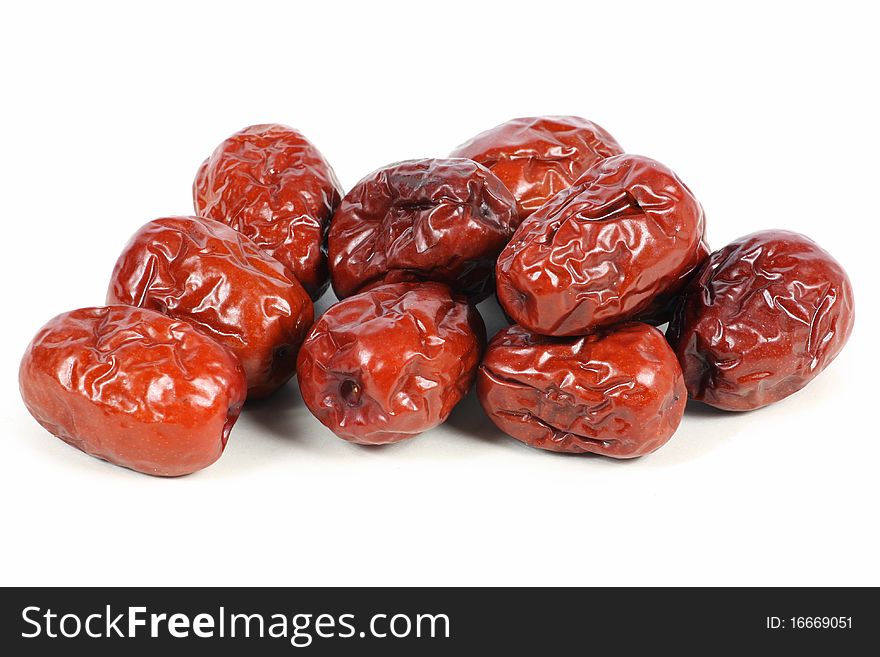 Red date isolated on white background. Red date isolated on white background