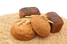 Bread With Wheat And Ears Royalty Free Stock Photo Bread With Wheat And Ears Royalty Free Stock Photo