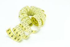 Yellow Measuring Tape Royalty Free Stock Photography