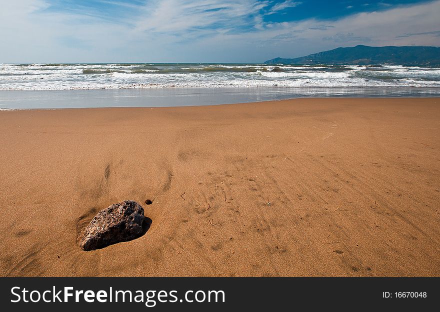 The famous beach of Ansedonia in Maremma, Tuscany. The famous beach of Ansedonia in Maremma, Tuscany