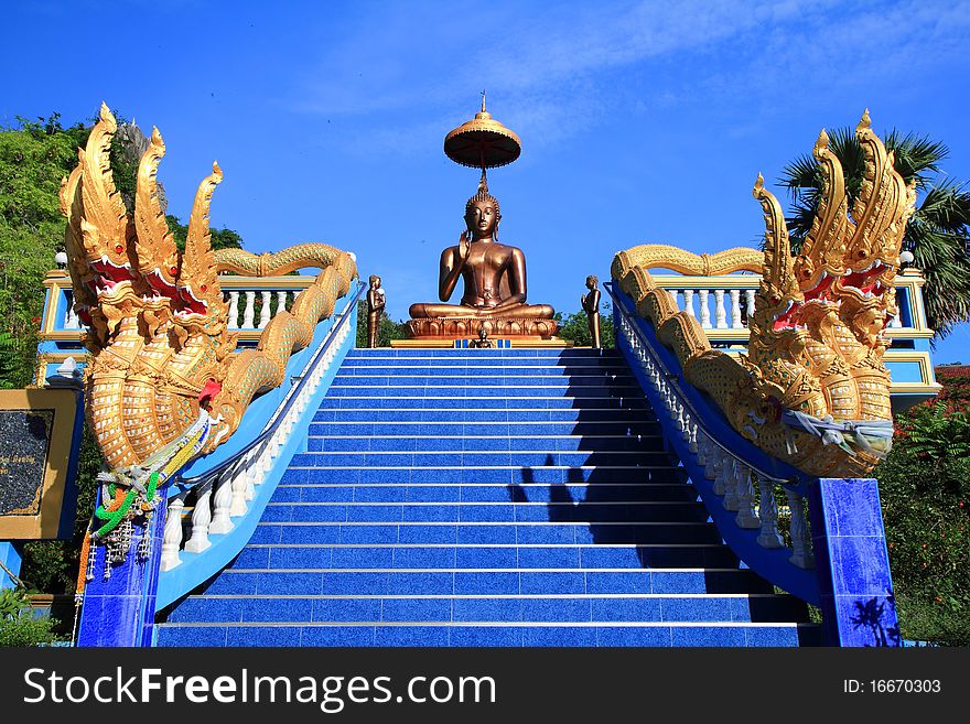 Dragon Buddha ladder in Huahin temple , Thailand ,