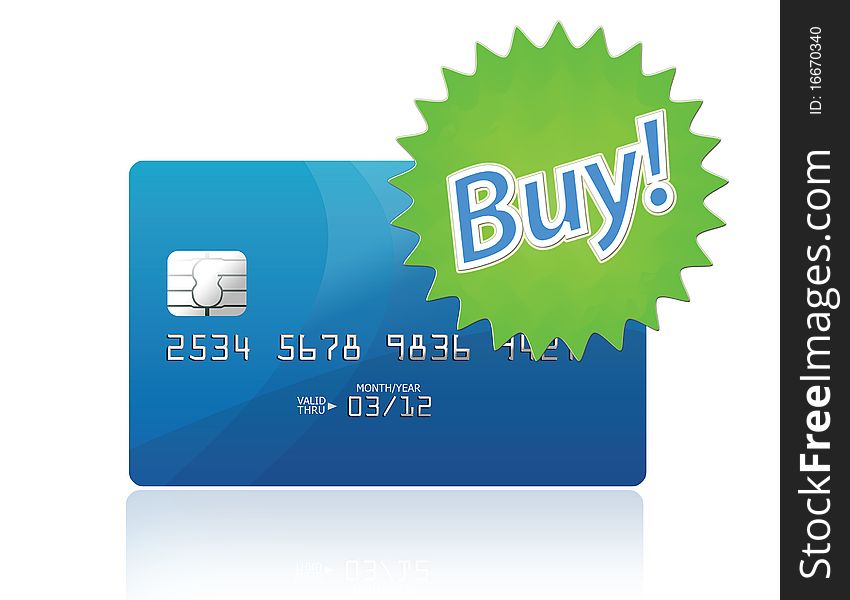 Credit card icon with a sales text