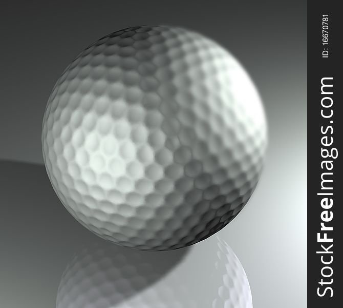 Golf ball background on silver. Golf ball background on silver