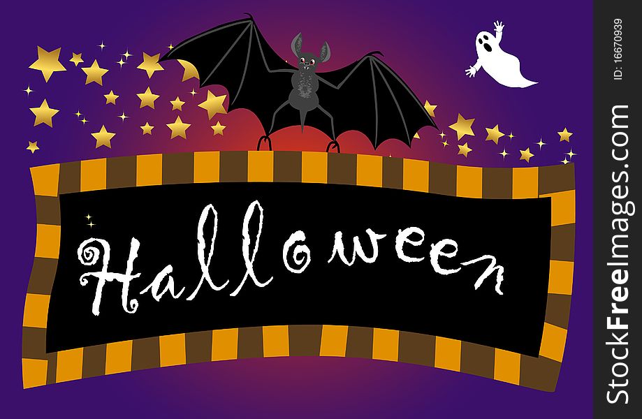 Halloween banner. vector. with place for your text.
