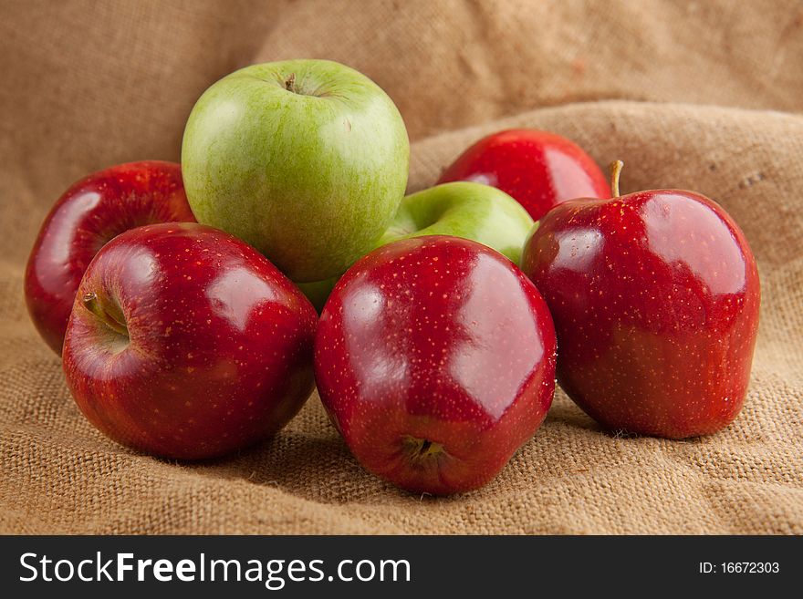 Beautiful fresh red and green apples. Beautiful fresh red and green apples
