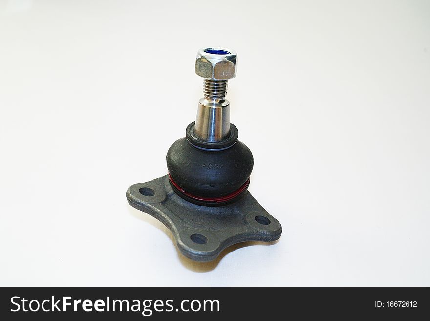 Vehicle swivel joint against a white background