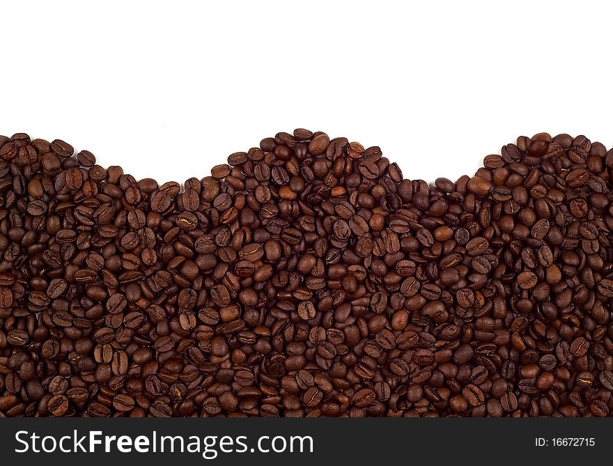 Waves made of coffee beans (background). Waves made of coffee beans (background)