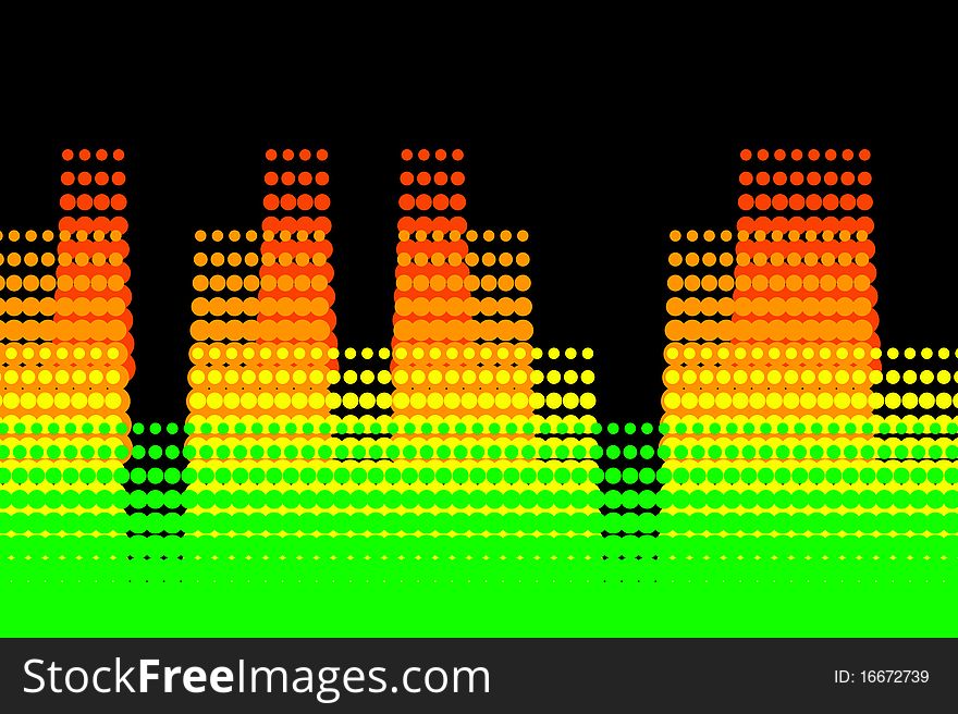 Vector background. Equalizer on a black background