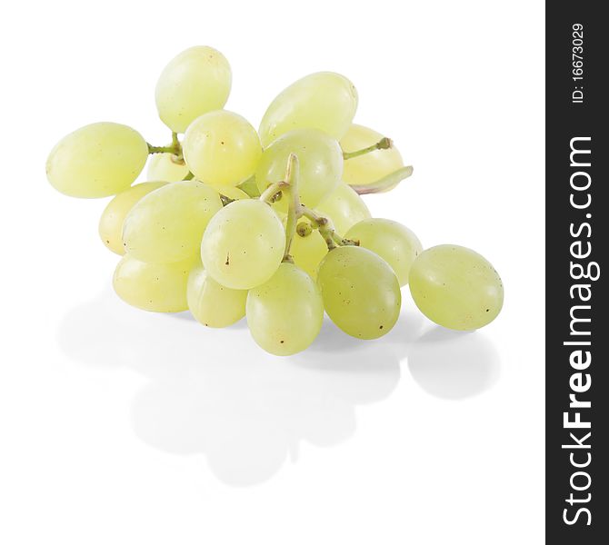 Fresh Grapes Isolated On White Background