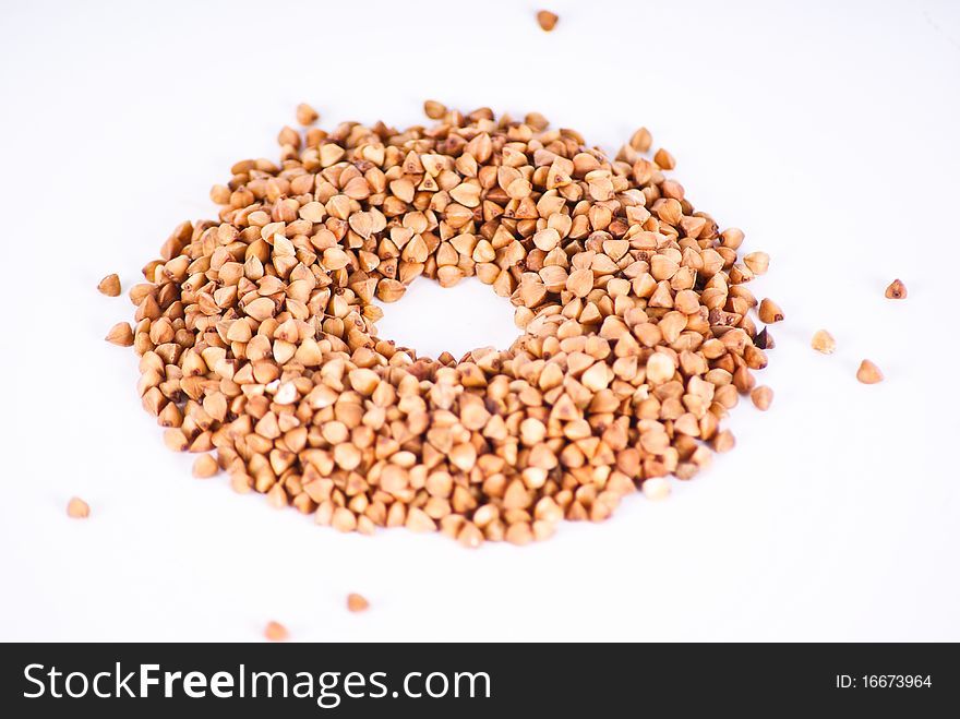 Buckwheat isolated on white background