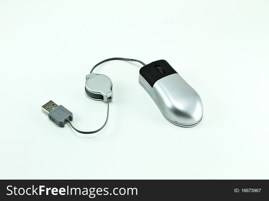 USB computer mouse on white background isolated