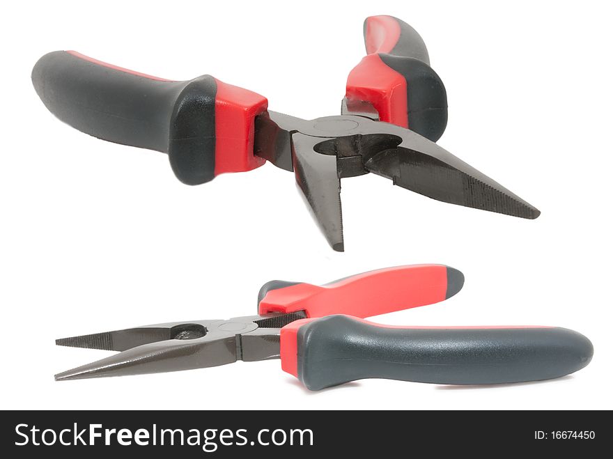 Pliers on a white background