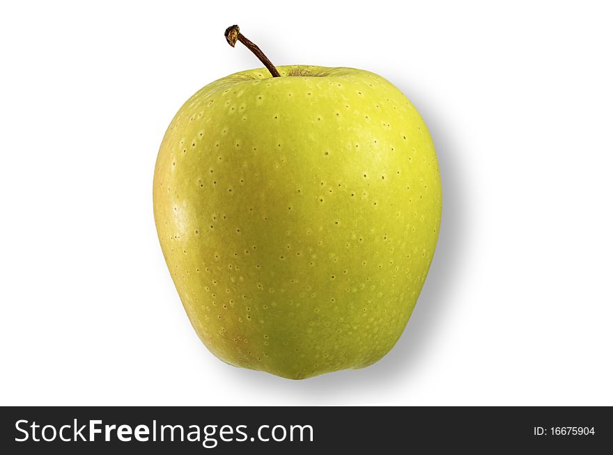 Fresh green apple isolated over white background. Fresh green apple isolated over white background