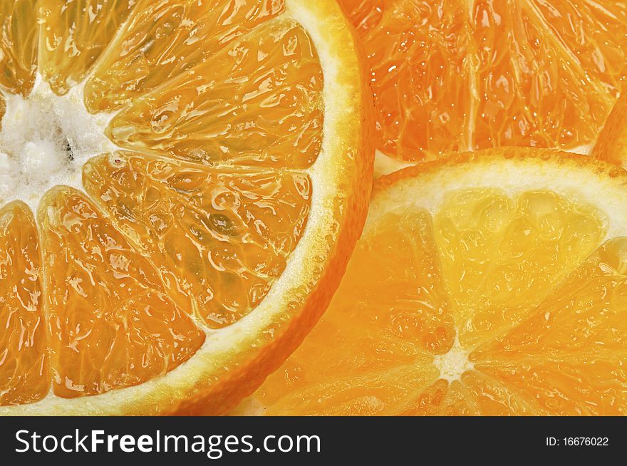 Orange and grapefruit slices