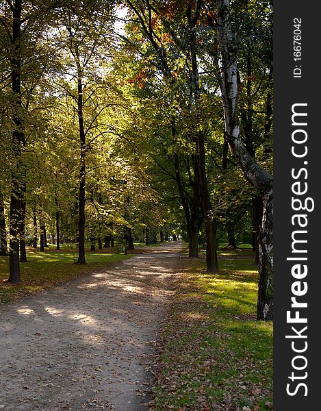 Park Saski in Autumn, Warsaw, Poland