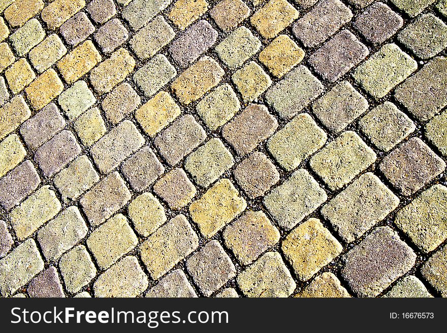 Paving a square slabs of stone