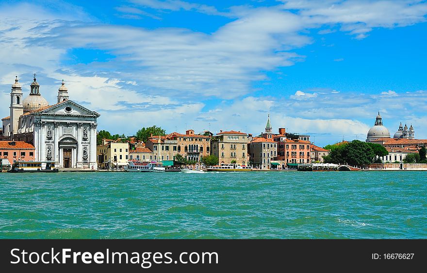 The Church of I Gesuati (Sta Maria del Rosario) on the Zattere in Venice (Seeview). The Church of I Gesuati (Sta Maria del Rosario) on the Zattere in Venice (Seeview)