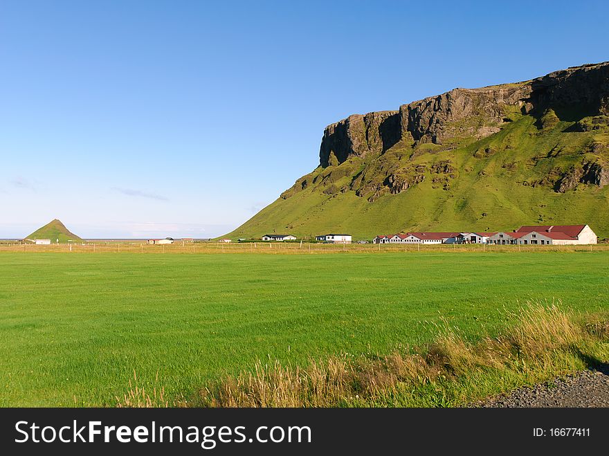 Mountain in the south of Iceland, photographed at dawn. Mountain in the south of Iceland, photographed at dawn