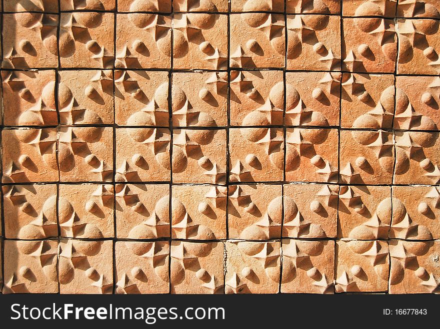 Asian style art brick wall pattern texture