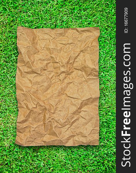 Crumpled Brown Recycle Paper