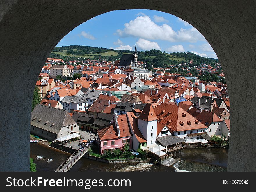 Photo of small Czech town. Photo of small Czech town.