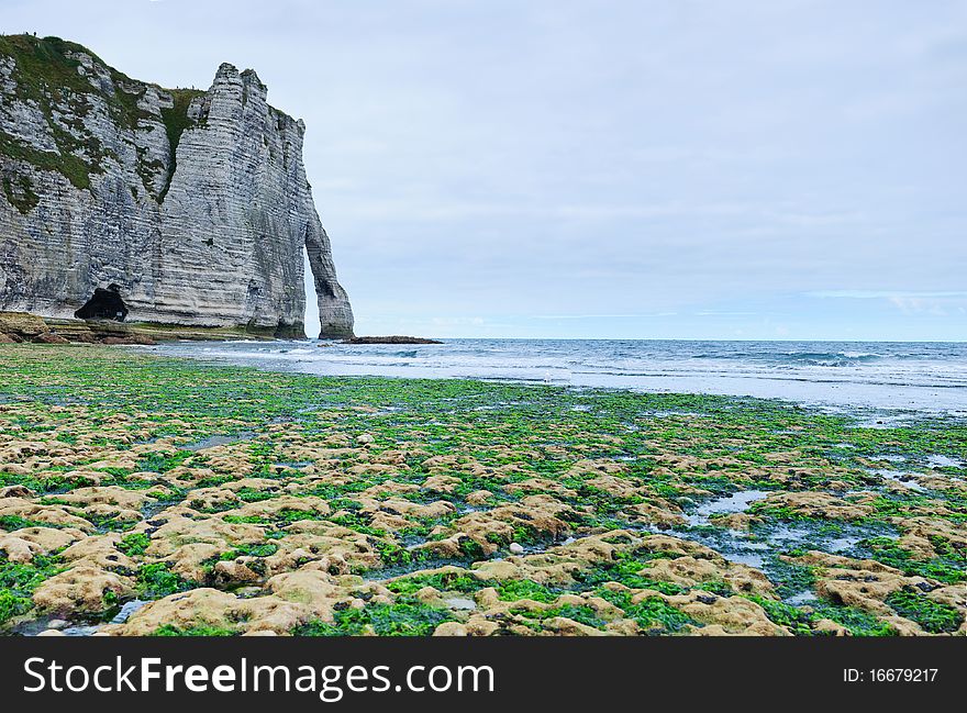 Alabaster Coast. (Côte d'Albâtre.) Panorama. Etretat. France