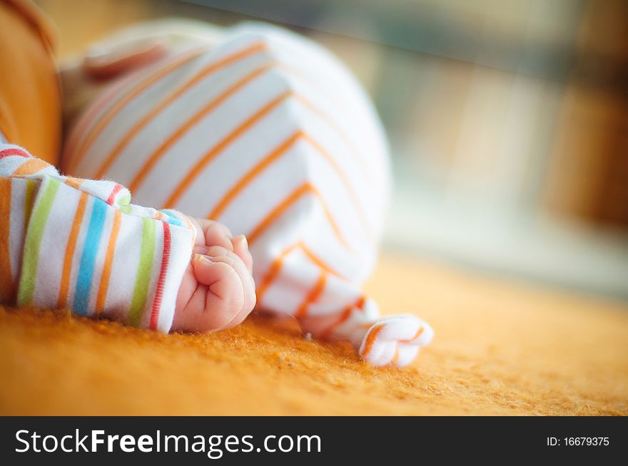 Little fingers. Hand newborn baby